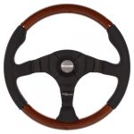 MOMO Dark Fighter Wood Steering Wheel