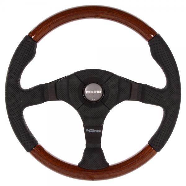 MOMO Dark Fighter Wood Steering Wheel