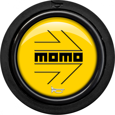 MOMO Horn Button 2 Contact - Arrow Gloss Yellow