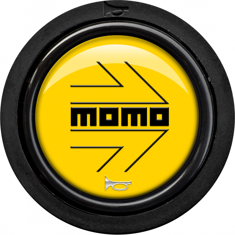 MOMO Horn Button 2 Contact - Arrow Gloss Yellow