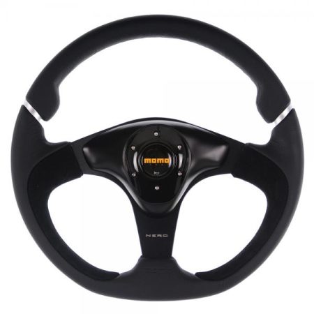 MOMO Nero Steering Wheel - Black Leather