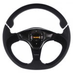 MOMO Nero Steering Wheel - Black Leather