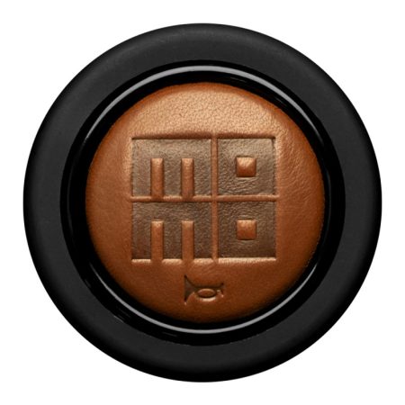 MOMO Standard Horn Button 2 Contact - Embossed Brown Cigar Leather