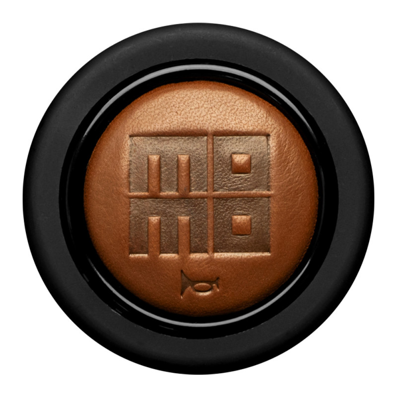 MOMO Standard Horn Button 2 Contact - Embossed Brown Cigar Leather