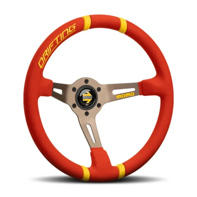 MOMO Drifting Steering wheel - Red Microfibre - Image 2