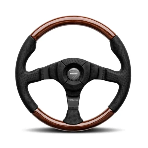 MOMO Dark Fighter Wood Steering Wheel