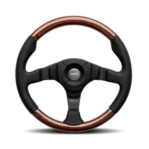 MOMO Dark Fighter Wood Steering Wheel