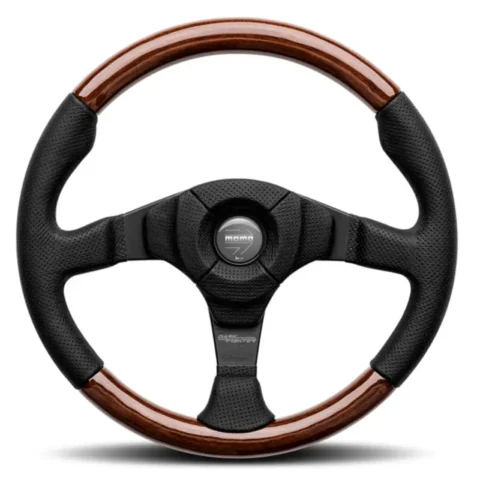 MOMO Dark Fighter Wood Steering Wheel