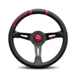 MOMO Ultra Black Steering Wheel - Red Insert