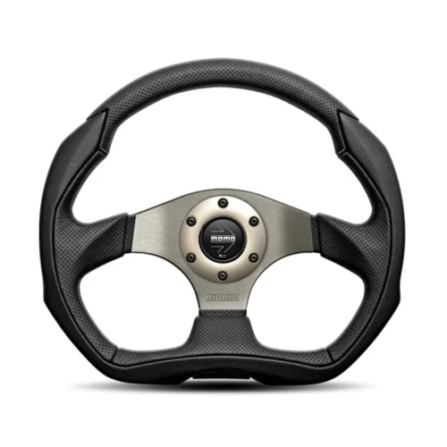 MOMO Eagle Steering Wheel - Black Leather