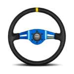 MOMO MOD.03 Steering Wheel - Leather, Blue Spoke