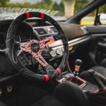 MOMO Ultra Black Steering Wheel - Red Insert