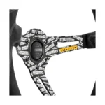 MOMO Ultra Black Steering Wheel - Yellow Insert