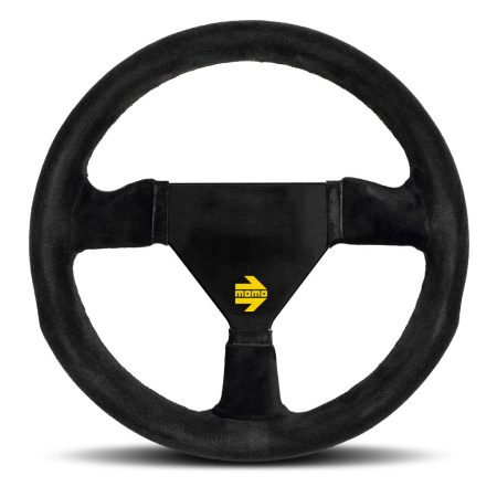 MOMO Mod. 11 Steering Wheel - Black Suede Black Spokes 260mm
