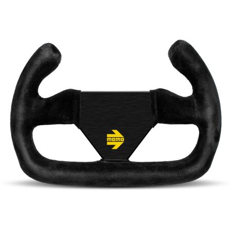 MOMO Mod. 12/C Steering Wheel - Black Suede Black Spokes 250mm