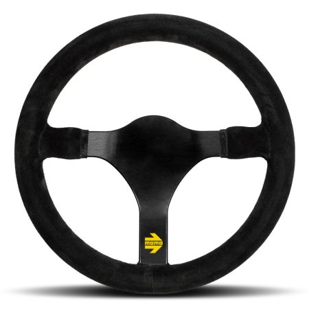 MOMO Mod. 31 Steering Wheel - Black Suede Black Spokes 320mm