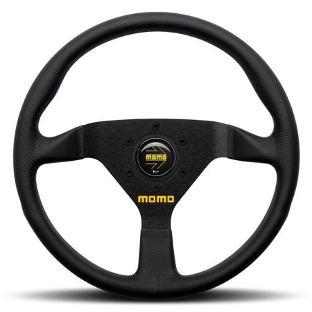 MOMO Mod. 78 Veloce Steering Wheel - Black Leather Black Spokes 320mm