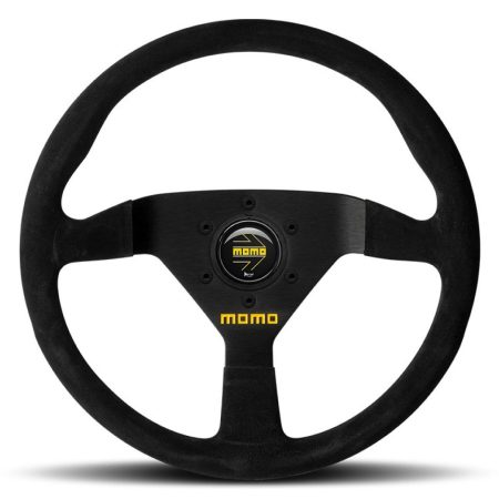 MOMO Mod. 78 Veloce Steering Wheel - Black Suede Black Spokes 320mm