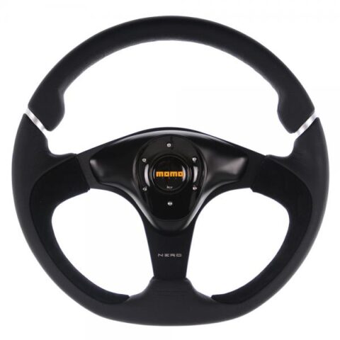 MOMO Nero Steering Wheel - Black Leather