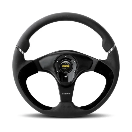 MOMO Nero Steering Wheel - Black Leather